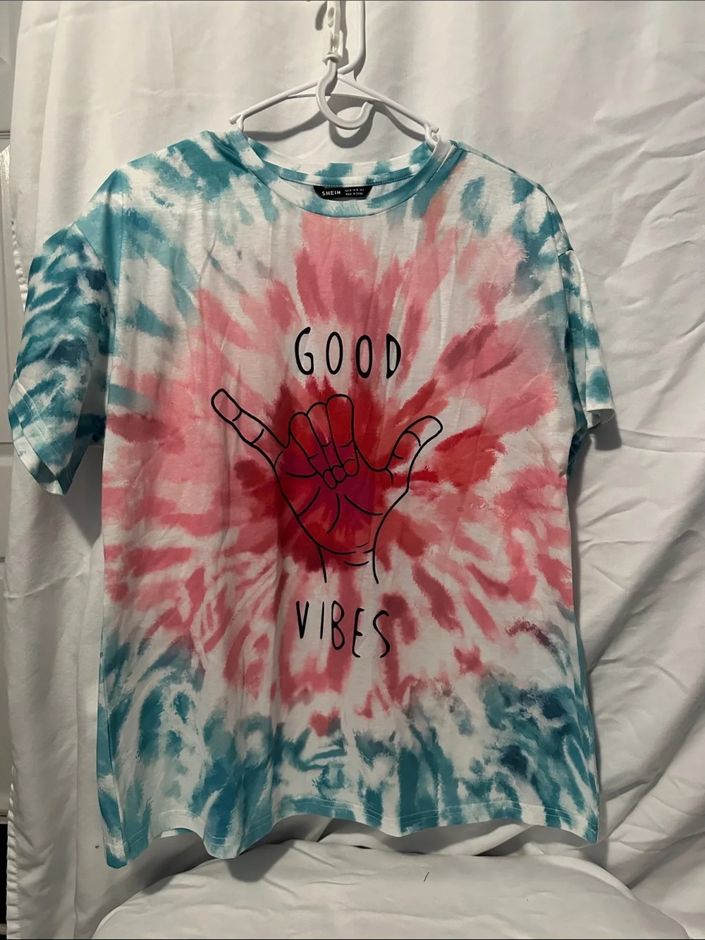 SHEIN Pink & Teal Tie-Dye 
